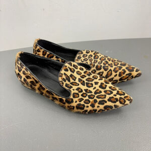 SFW Suitable For Work Leopard Print Pointed Toe Loafers Made in Italy